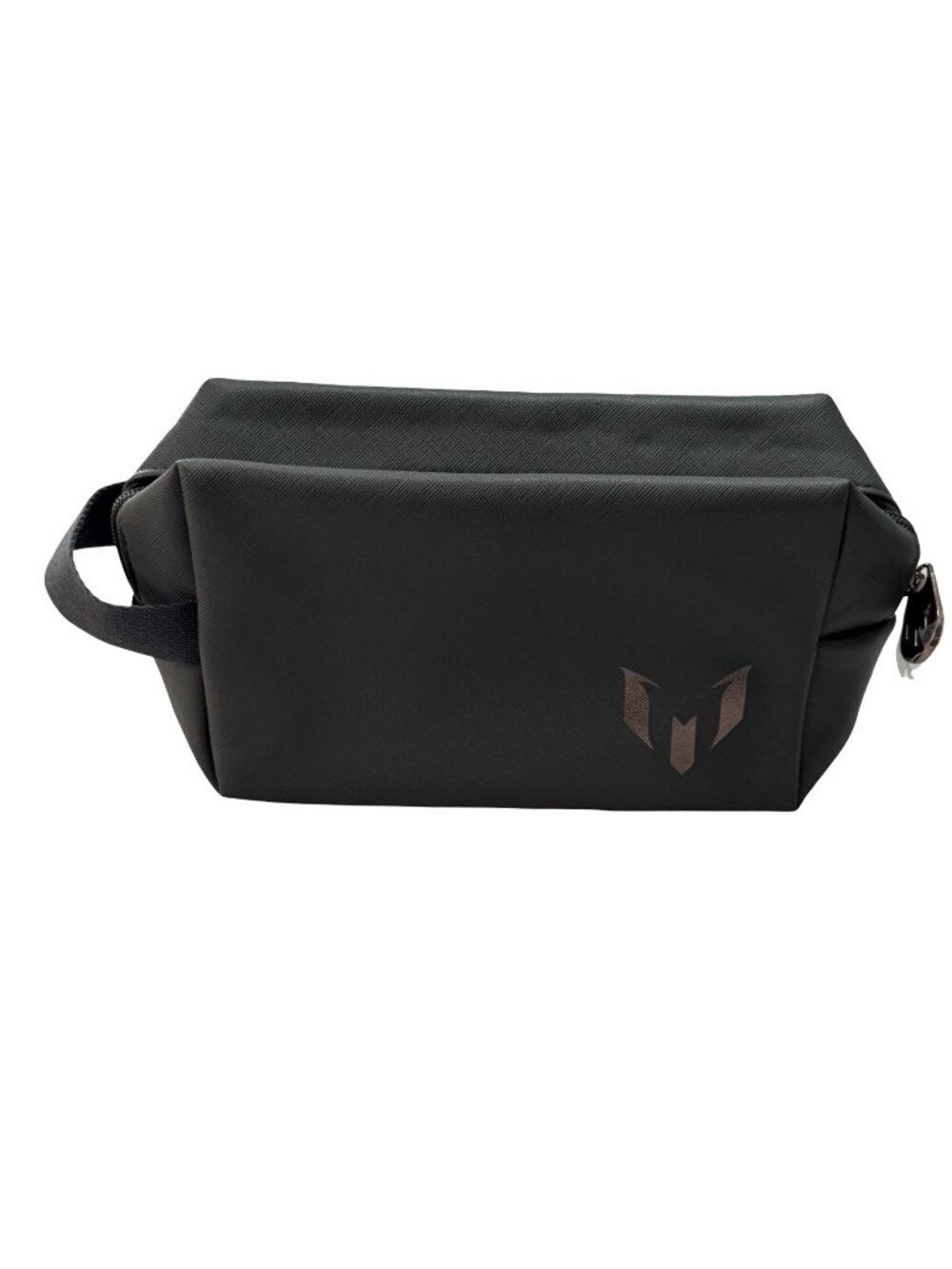 Messi Black Toiletry Bag Travel Dopp Kit Zip Cosmetic Organizer Case NWT